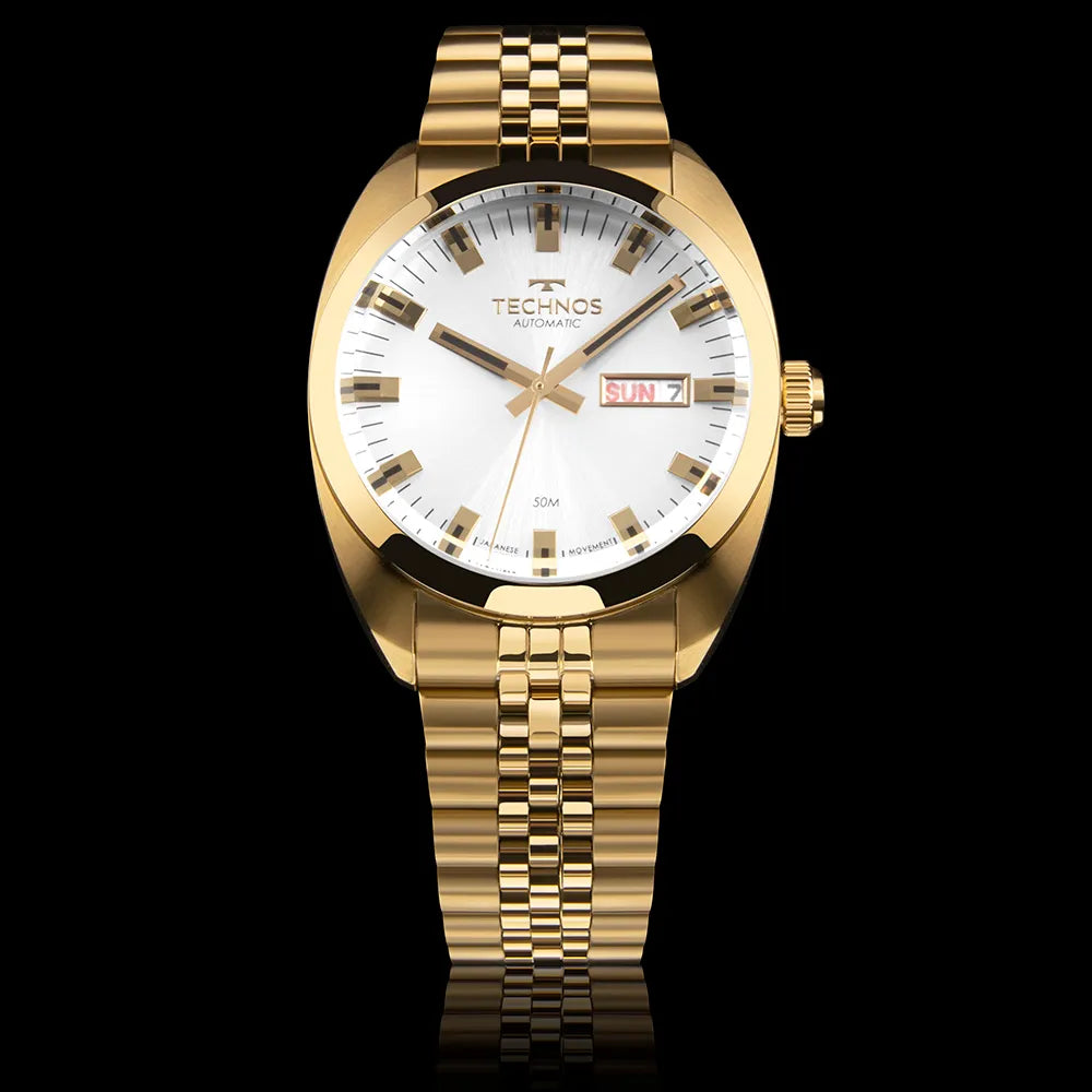 Technos Masculino Automatico Dourado