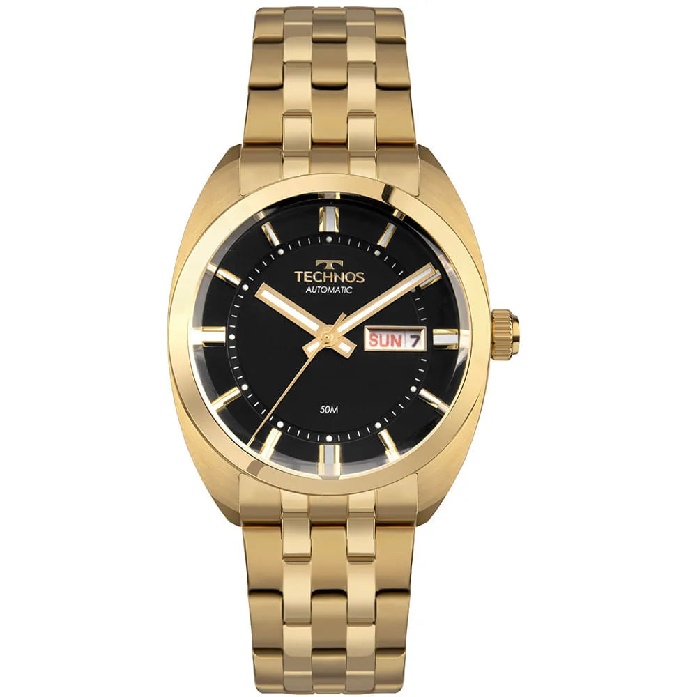 Technos Masculino Automatico Dourado