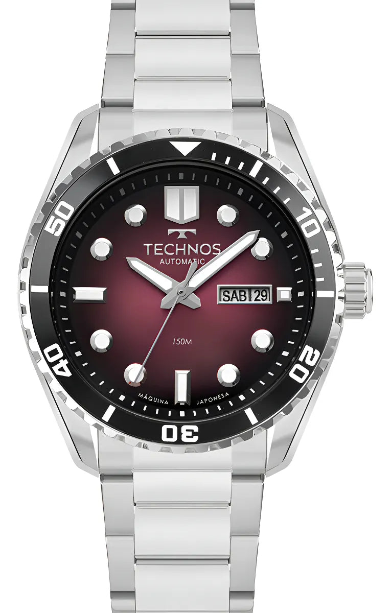 Technos Masculino Automático Prata