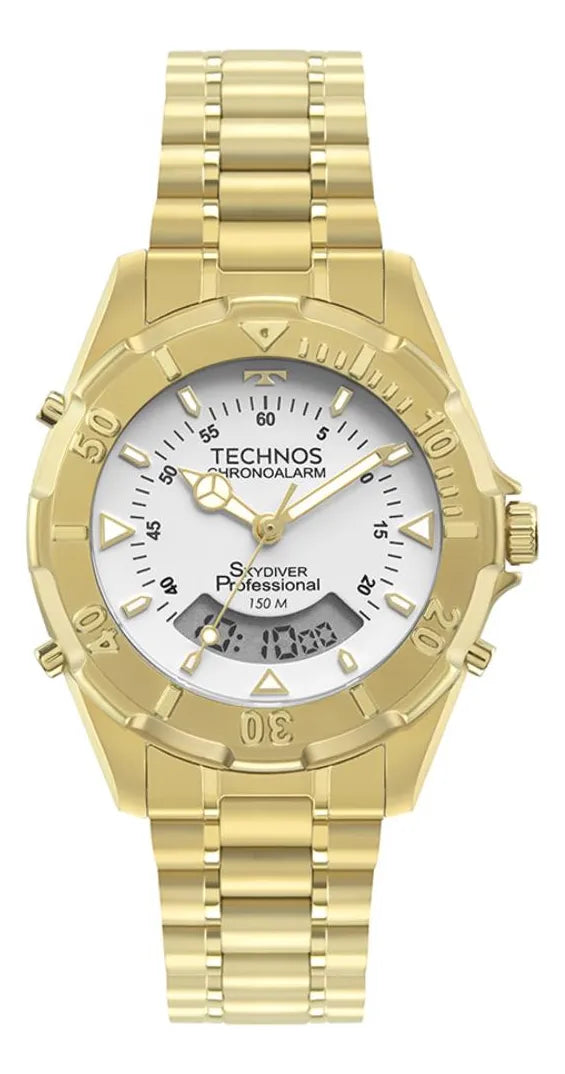 Technos Masculino Skydiver Dourado