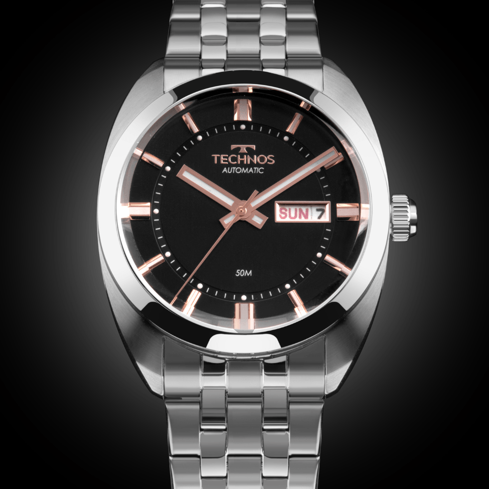Technos Masculino Automatico Prata