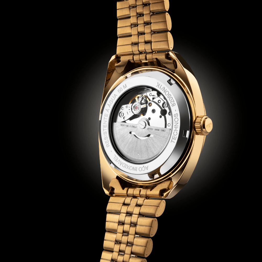Technos Masculino Automatico Dourado