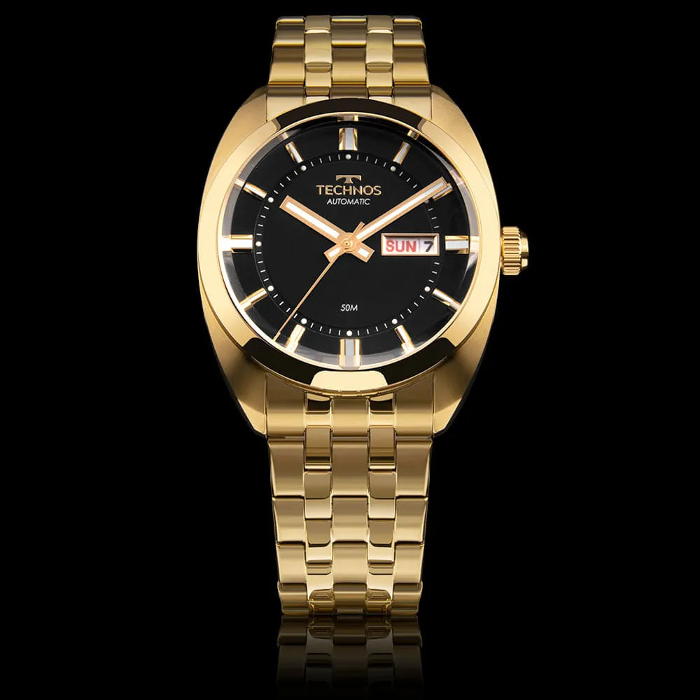 Technos Masculino Automatico Dourado